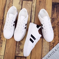 womens sneakers fashionable white flat soles with lacing non slip wear resistant for sports and walking new collection