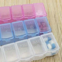 7 grids 7 days weekly pill case medicine tablet dispenser organizer pillbox splitter pill storage box container mini medical kit