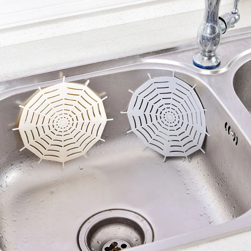 1PCS Spider Web Bathroom Sink Filter Strainer Anti-blocking Floor Drain Cover Kitchen Outfall Stopper Hair Catcher For Halloween |
