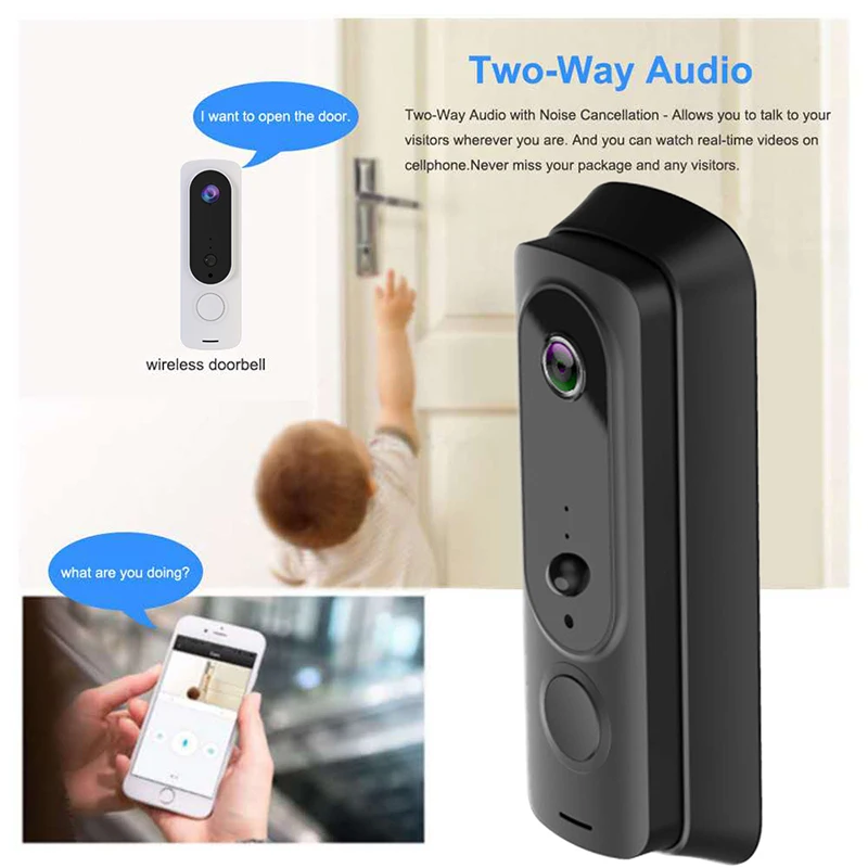 T5 Tuya Smart Doorbell Camera Wifi Wireless Call Video Intercom HD Night Vision Apartments Door Bell Phone Home Security | Безопасность
