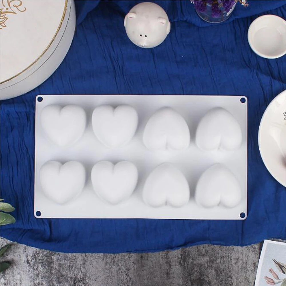 

SILICONLOVE 3D Diamond Love Heart Shape Silicone Molds for Baking Sponge Chiffon Mousse Dessert Cake Molds Food Grade