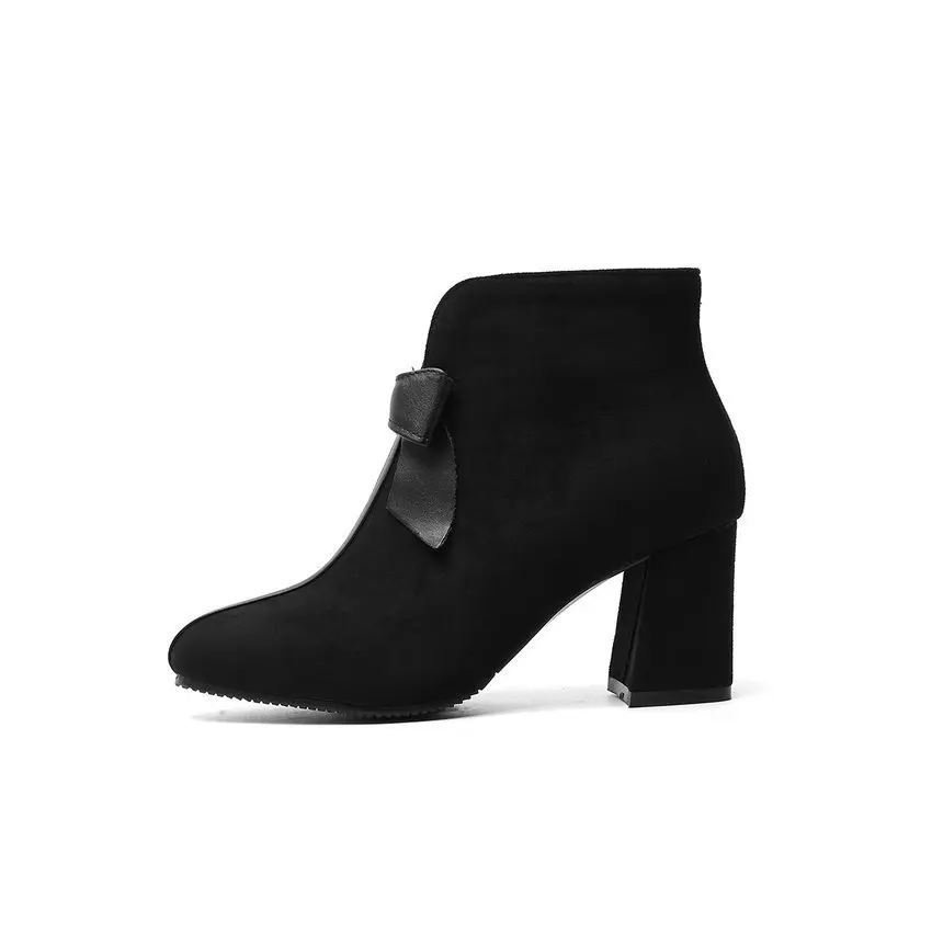 Женские ботильоны на молнии QUTAA серые повседневные ботинки из искусственной кожи