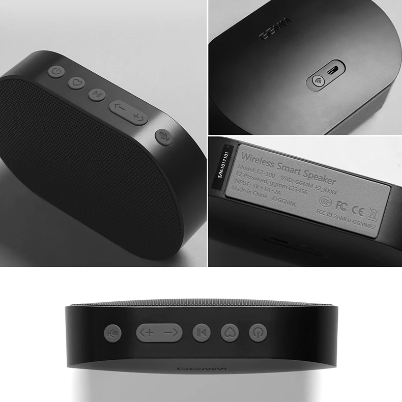 GGMM портативный Bluetooth динамик открытый беспроводной Wi-Fi Колонка 10 Вт стерео музыка громкий динамик поддержка Amazon Alexa 2200 мАч 14 ч