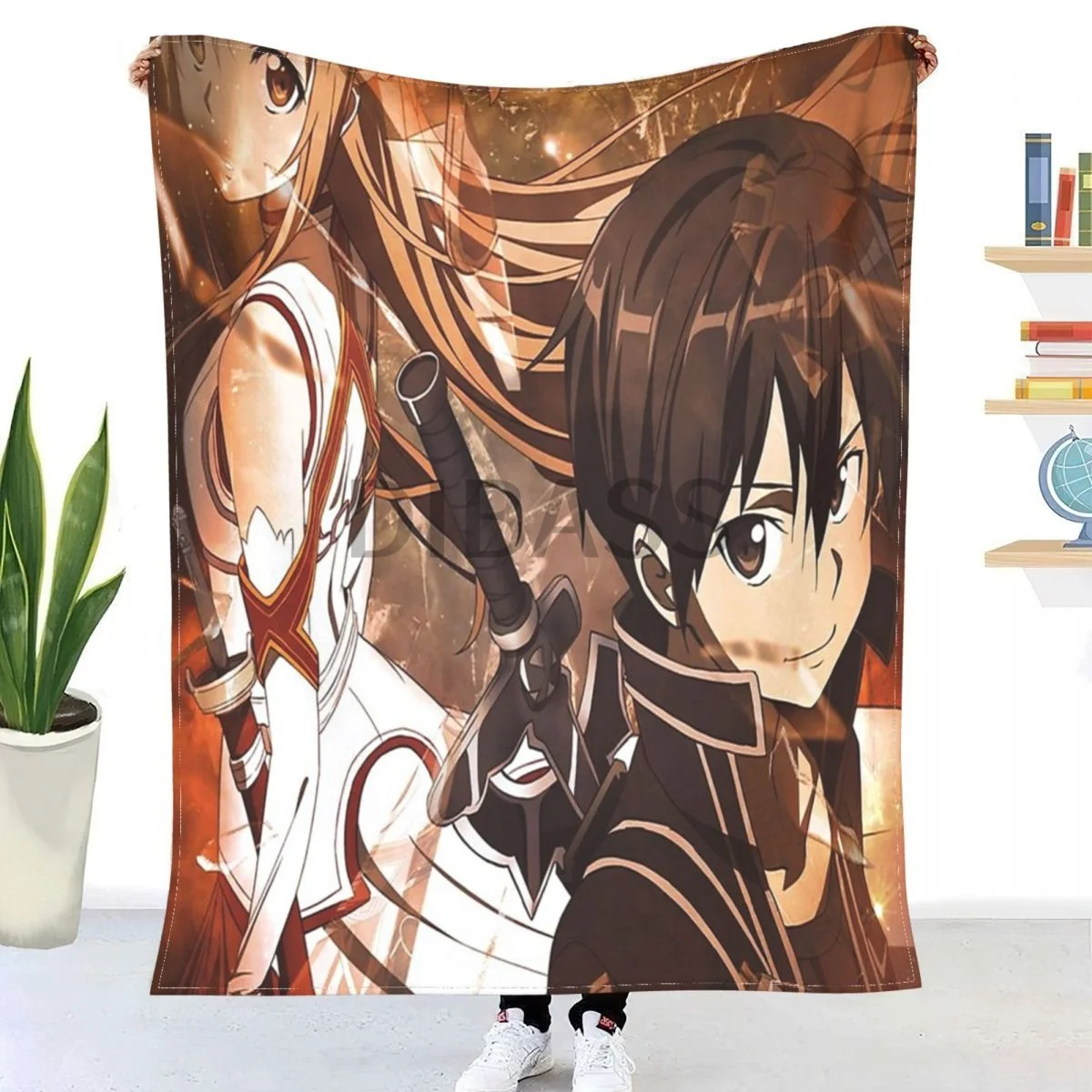 

Sword Art Online 12 Throw Blanket 3D Printed Flannel Throw Blankets