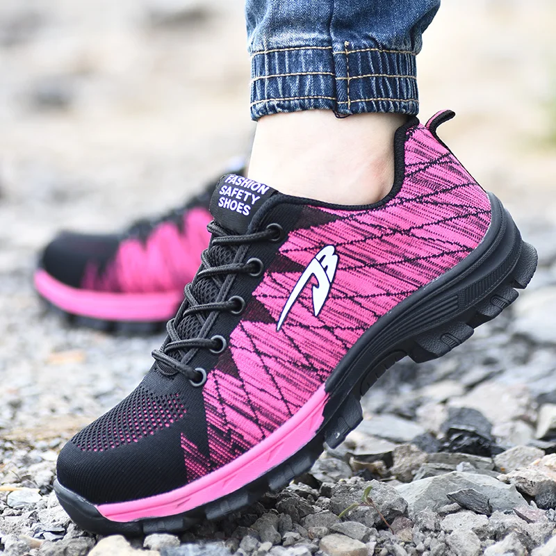 Мужская защитная обувь женские ботильоны мужские дышащая Рабочая для мужчин со