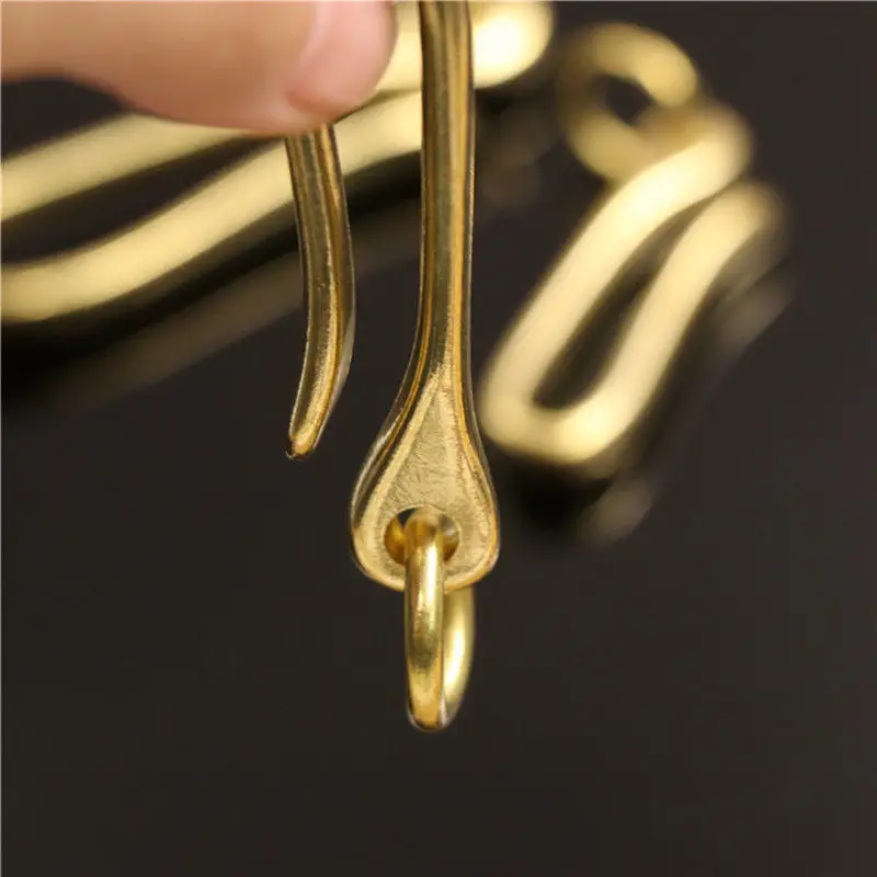 1 х ремень из твердой латуни U крючок брелок кошелек с зажимом Ретро винтажный