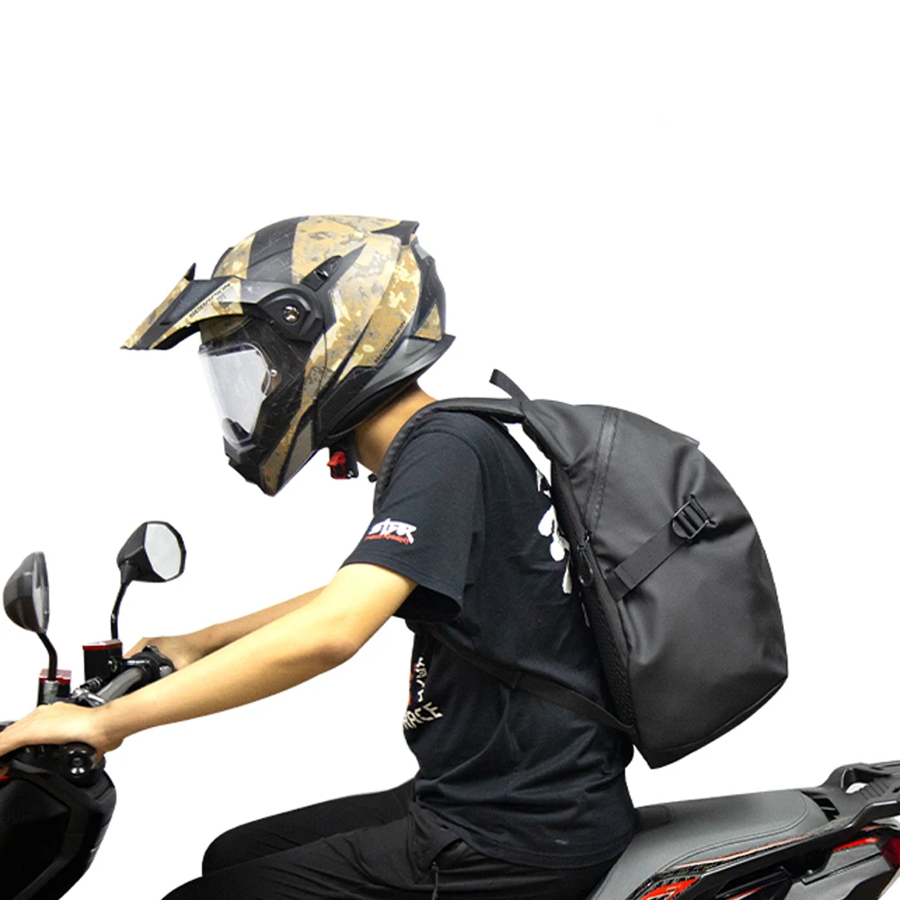 

Motorcycle Rider Backpack Motocross Helmet Backpack Waterproof Reflective Racing