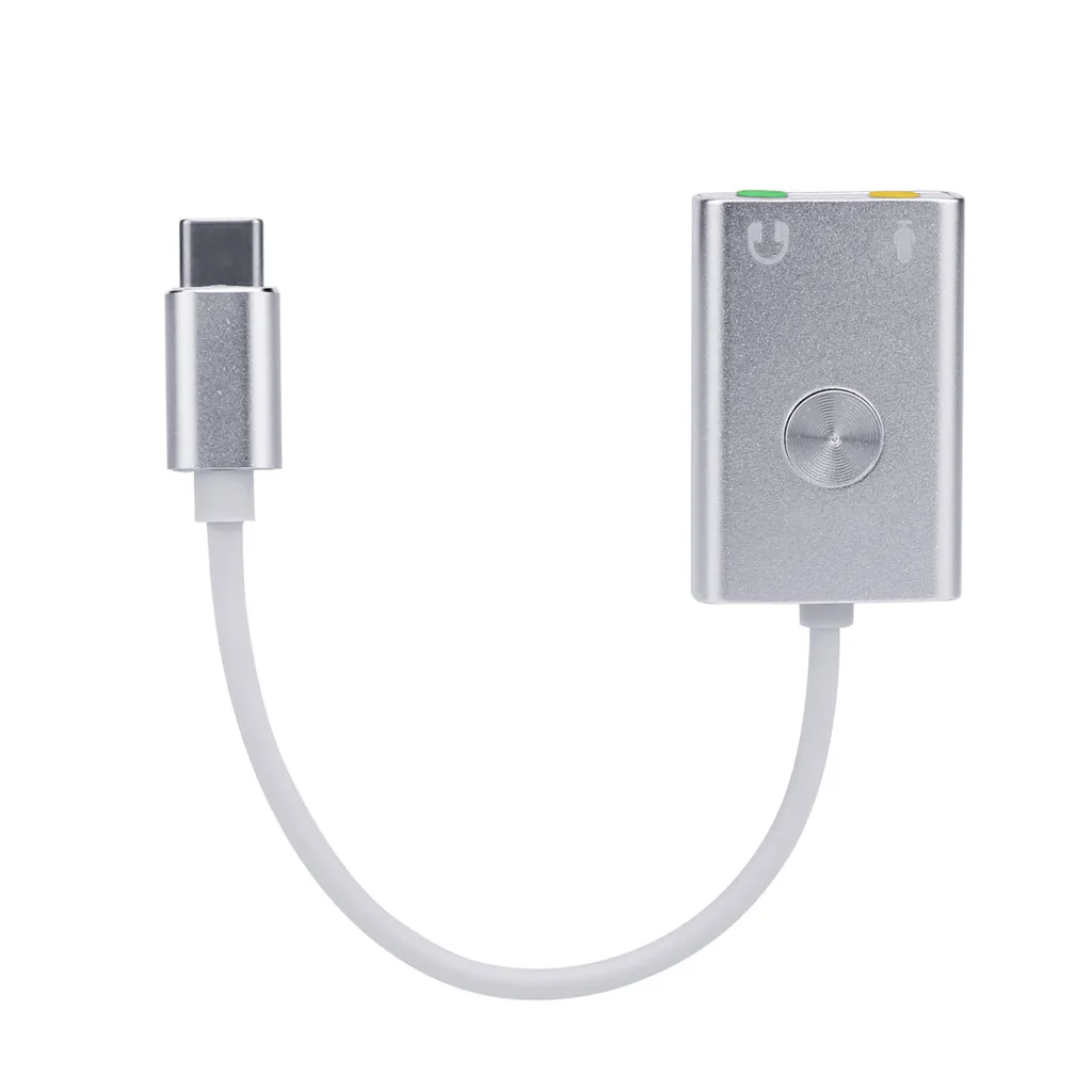 Внешний аудио адаптер наушники Type-C USB звуковая карта HIFI волшебный голос 9 1 3D CH для