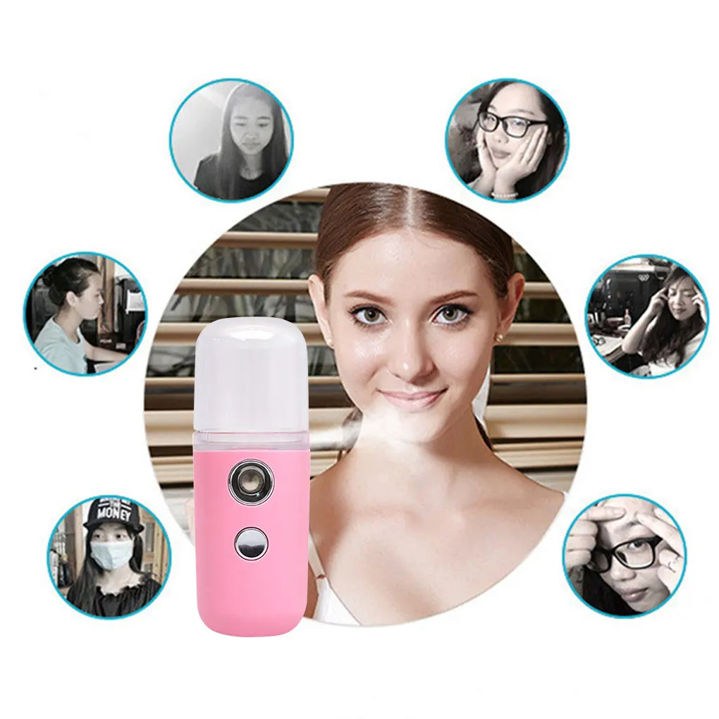 Portable Hydrating Sprayer Beauty Spray Apparatus Humidifier Rechargeable Nano Cold | Бытовая техника