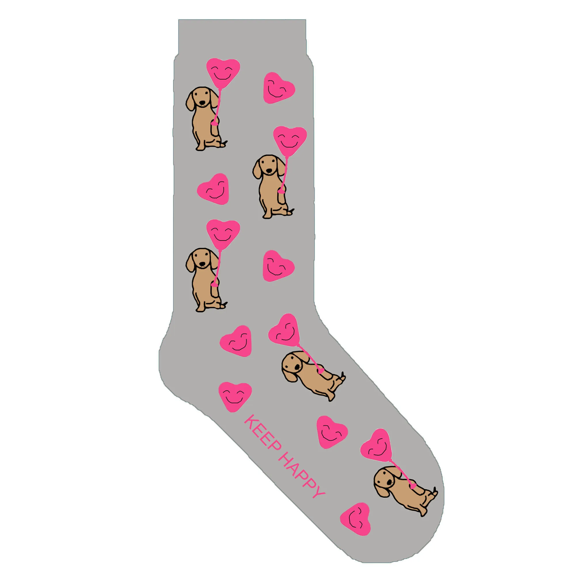 sausage dog gift sox Милые таксы носки с романтические воздушные шары женские носки kawaii колбаса собака тематический подарок для любителей домашних животных мама 50 пара/лот - Цвет: sausage dog gift sox