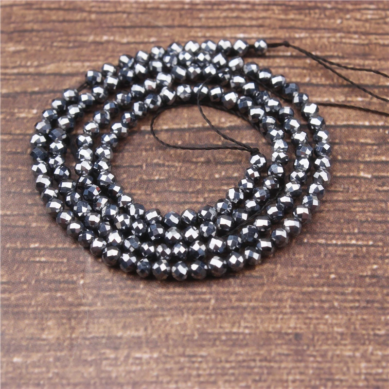 

LanLi 2/3mm Black gallstone small beads fashion jewelry interval loose beads DIY bracelet necklace earrings and accessories