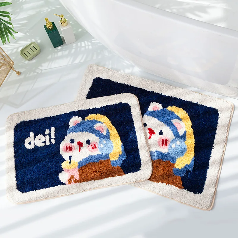 Мультяшные животные водовпитывающие Нескользящие коврики Придверные для дома