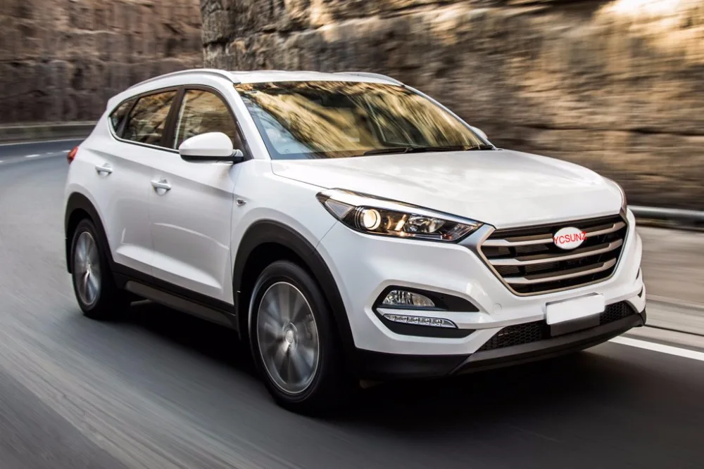 2016 2017 крышка передней фары для hyundai Tucson ABS аксессуары автозапчасти хромированный
