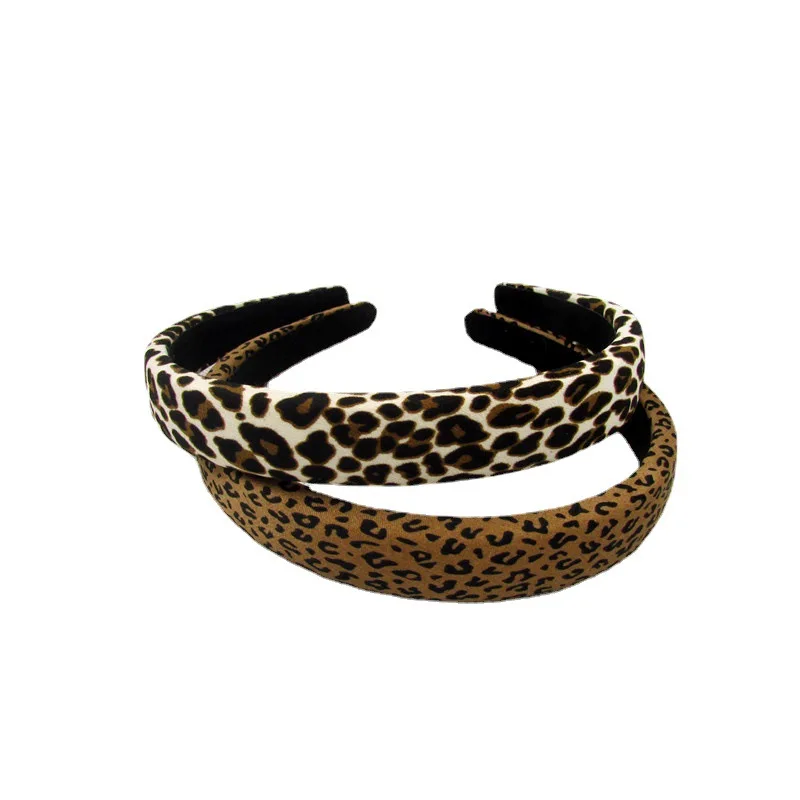 

Free shipping girl's Vintage Leopar Sponge heightened hairbands women's fashion headbands lady's basic headwear hair accessories