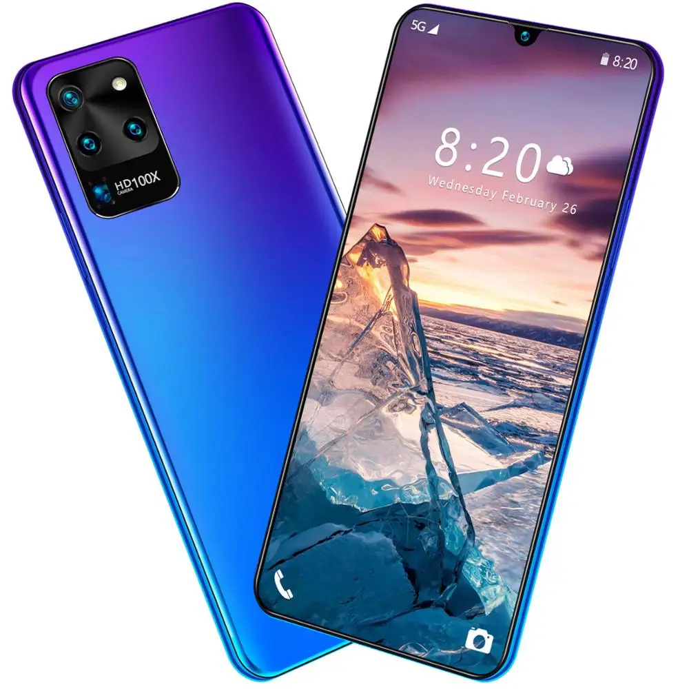 

7.5-inch Galay S20 Internet shipping worldwide 8 512GB ROM Octa Core 4 camera New MediaTek smartphone (with phone case)