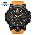 Мужские спортивные часы NSSD с двойным дисплеем, аналоговые цифровые светодиодные электронные наручные часы, модные роскошные спортивные часы от лучшего бренда, умные часы