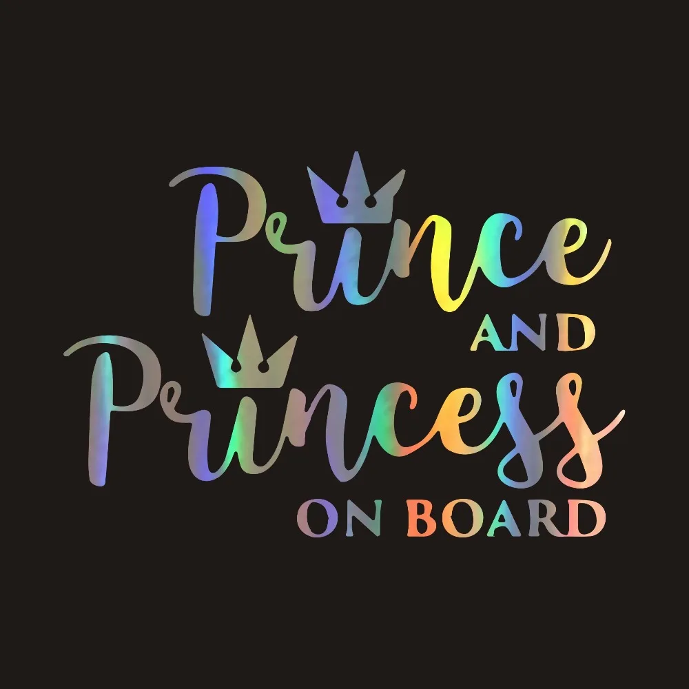 

Creativity Safety Sign Car Sticker Prince and Princess on Board Automobiles Decoration Fashion Cartoon Vinyl Decal,15cm*10cm