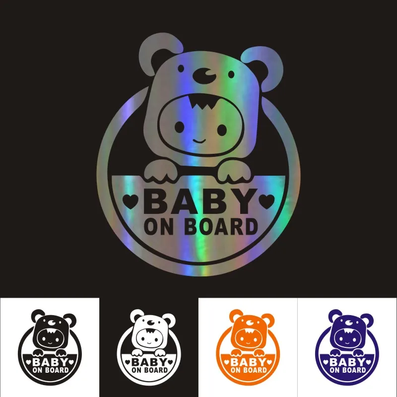 

Car Sticker Baby On Board Car Stickers and Decal 3D 15*13cm Vinyl Sticker Reflective Car Decal Wholesale Car Styling Accessories