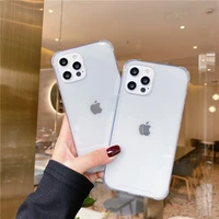 transparent shockproof phone case for iphone 13 12 mini 11 pro max x xr xs max 7 8 plus se2 soft frame bumper acrylic back cover
