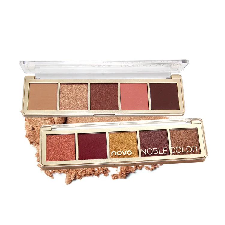 

Enjoy Silky Five-Color Eyeshadow Compact Beauty Pessimistic Makeup Wine hong da di-Color Eyeshadow