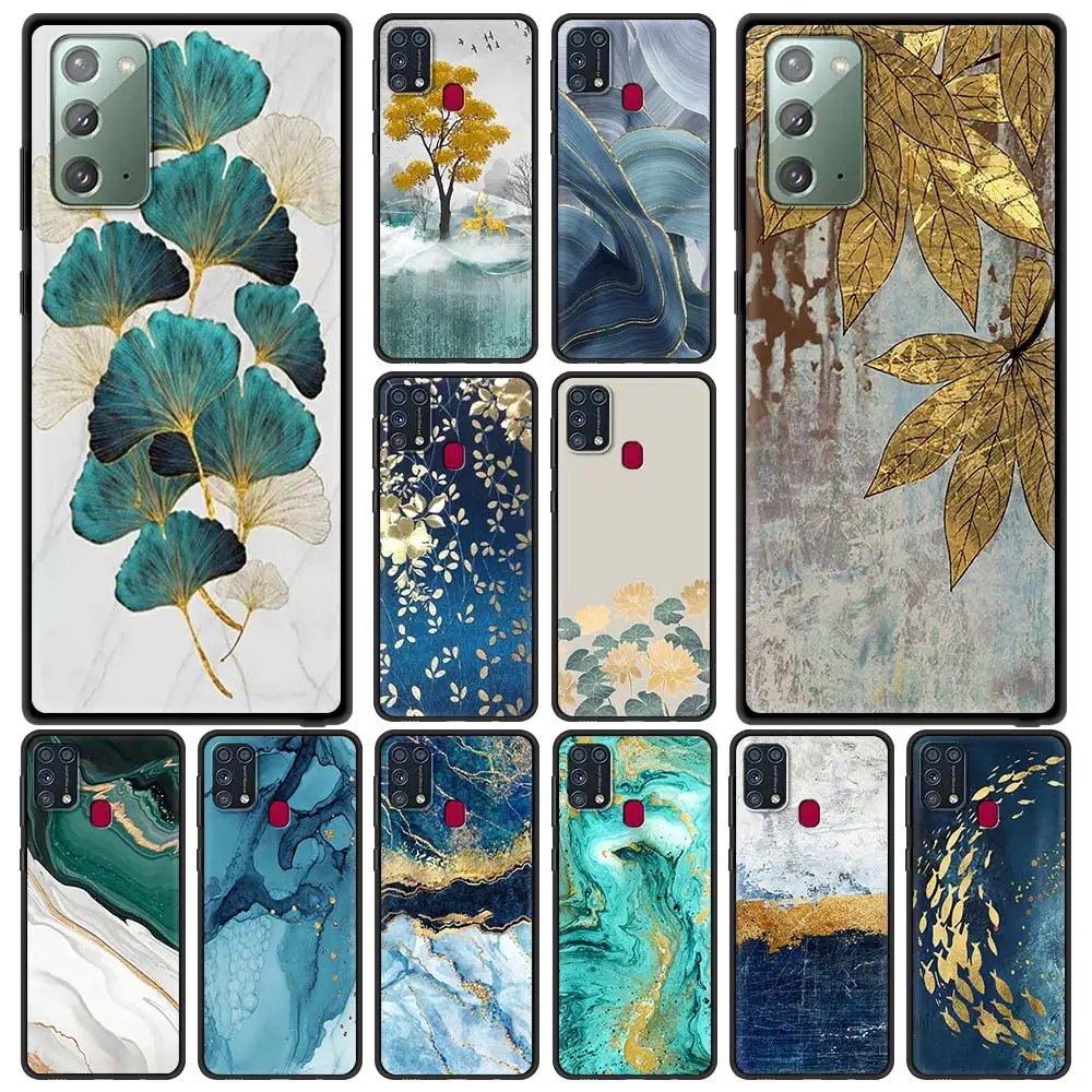 Роскошный золотой фольги художественный Чехол для мобильного телефона Samsung Note 20