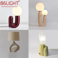 86light resin table lamps modern creative design led desk light home decorative for bedroom