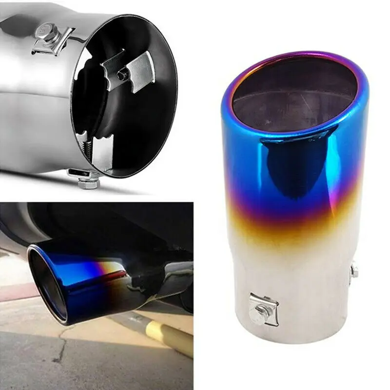 

Universal Car Exhaust Muffler Tip Round Stainless Steel Pipe Chrome Exhaust Tail Muffler ​Car Accessories Muffler
