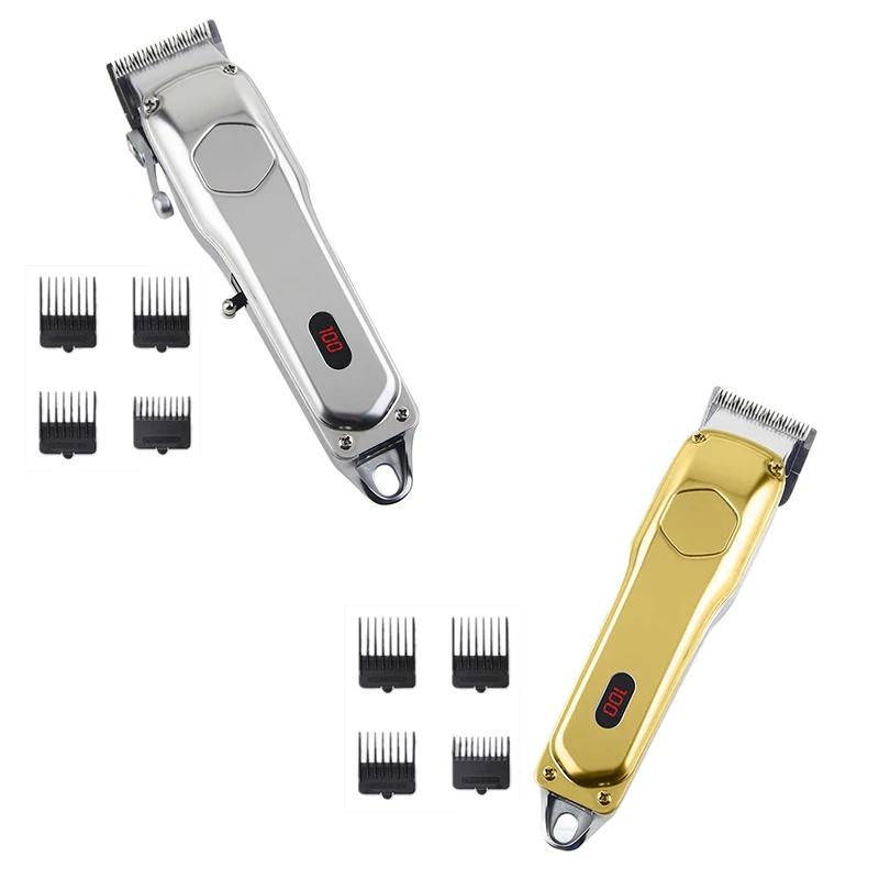 

Rechargeable Hair Clipper Metal Electric Hair Trimmer Clipper Barber Shaver Beard Trimmer Hair Cutting Machine
