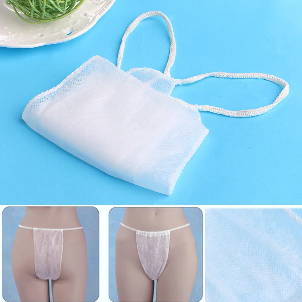 

1PC New White Saloon Spa Travel Disposable Panties Underwear T-back G-string 23GE