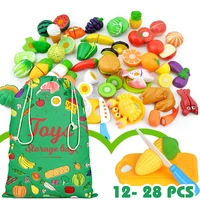 grils kitchen pretend play toys cutting fruit vegetable food miniature play do house education toy gift for children kids