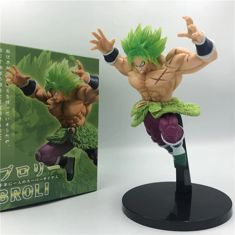 Dragon Ball Z Super Broly Movie Ver. Зеленые волосы против Гоку броли Супер Saiyan боевой формы ПВХ Фигурки Модель DBZ 24 см