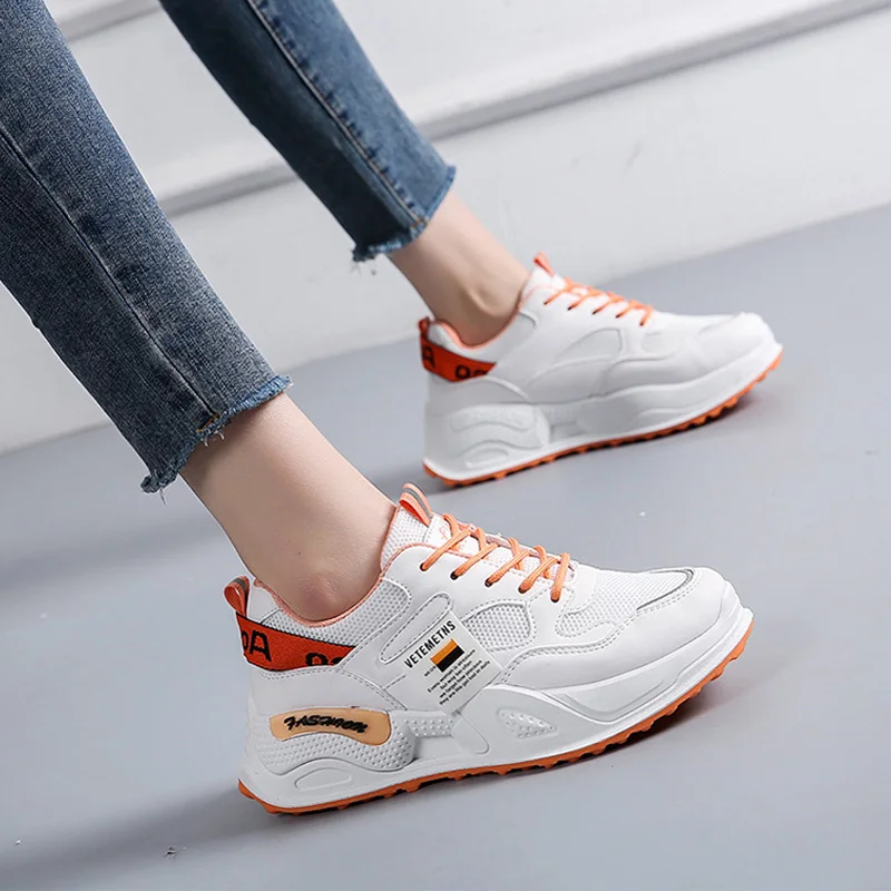 

Кроссовки женские сетчатые на шнуровке, светильник платформа, удобная прогулочная обувь для бега, дышащая универсальная летняя обувь для о...