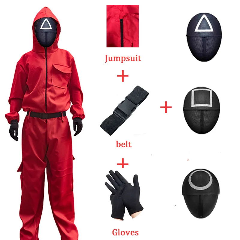 Маскарадный костюм для игры в кальмары маскарадный красного злодея модный Squidgame