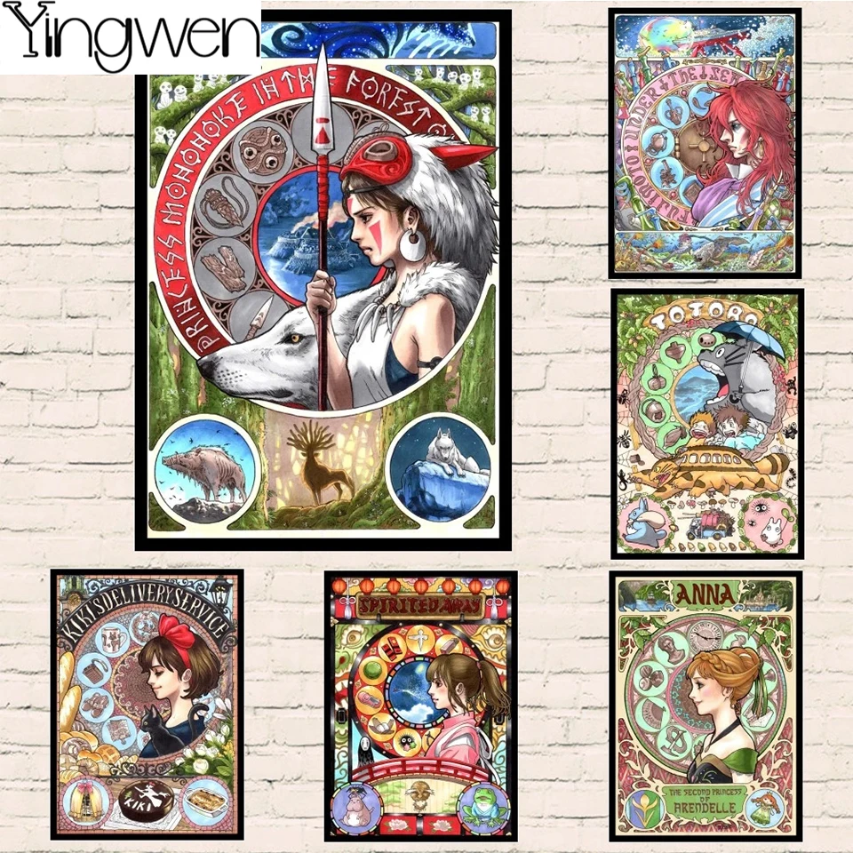 

Diamond Mosaic Anime 5D Diamond Painting Hayao Miyazaki Series Movie Characters Spirited Away Art Cross Stitch Embroidery Kits