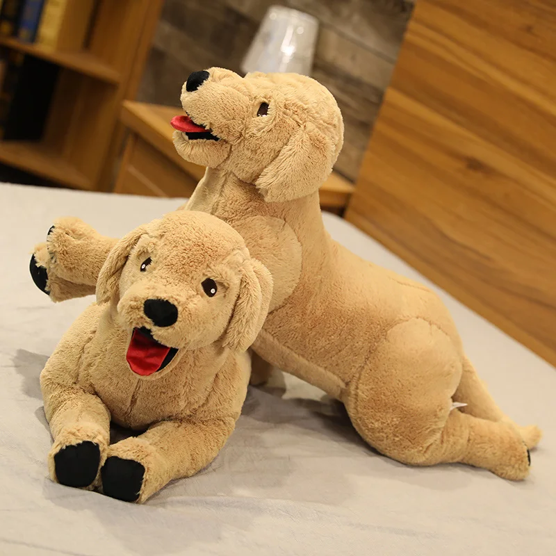 

75cm Cute Labrador Dog Plush Toy Stuffed Animal Simulation Kawaii Plushie Dog Pillow Appease Toys for Girls Kids Birthday Gift