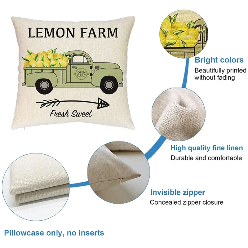 Наволочки для декоративных подушек летнего декора грузовика велосипеда