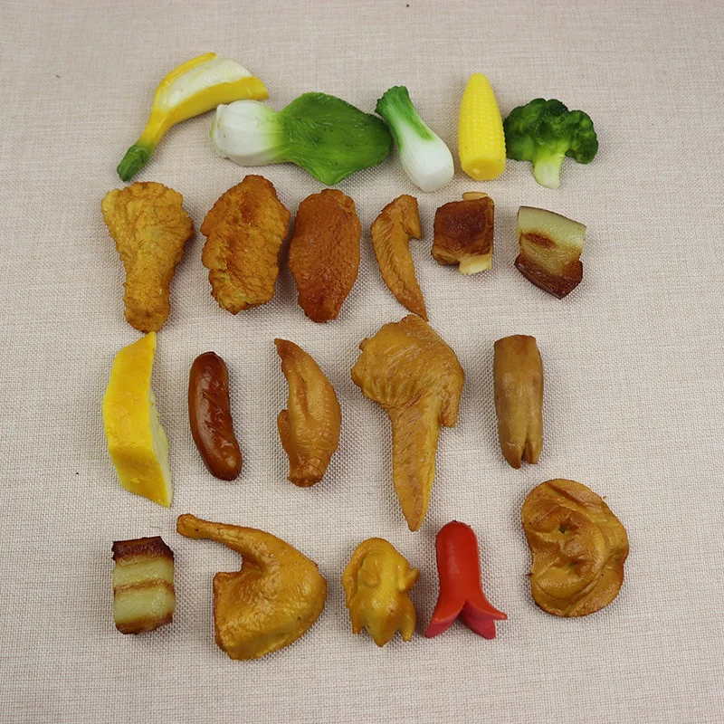 1 шт. Искусственные пластиковые куриные барабанные палочки капуста колбаса