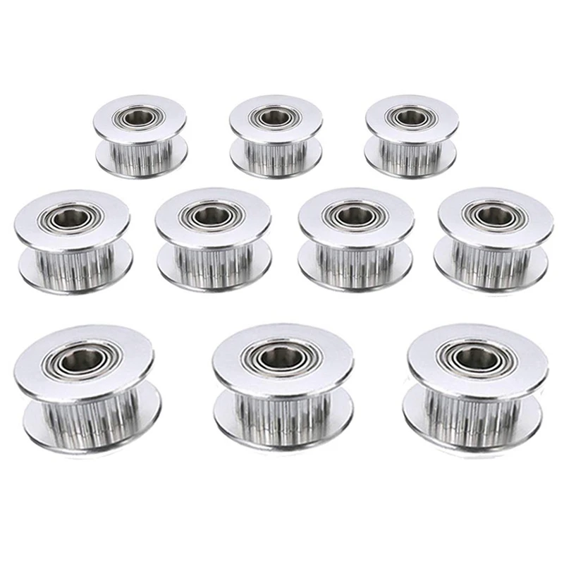 

NEW-GT2 Idler Timing Pulley Bearing 20T(20 Tooth) 5mm Bore 20 Teeth Suitable For 6mm Belt Reprap 3D Printer(10Pcs)