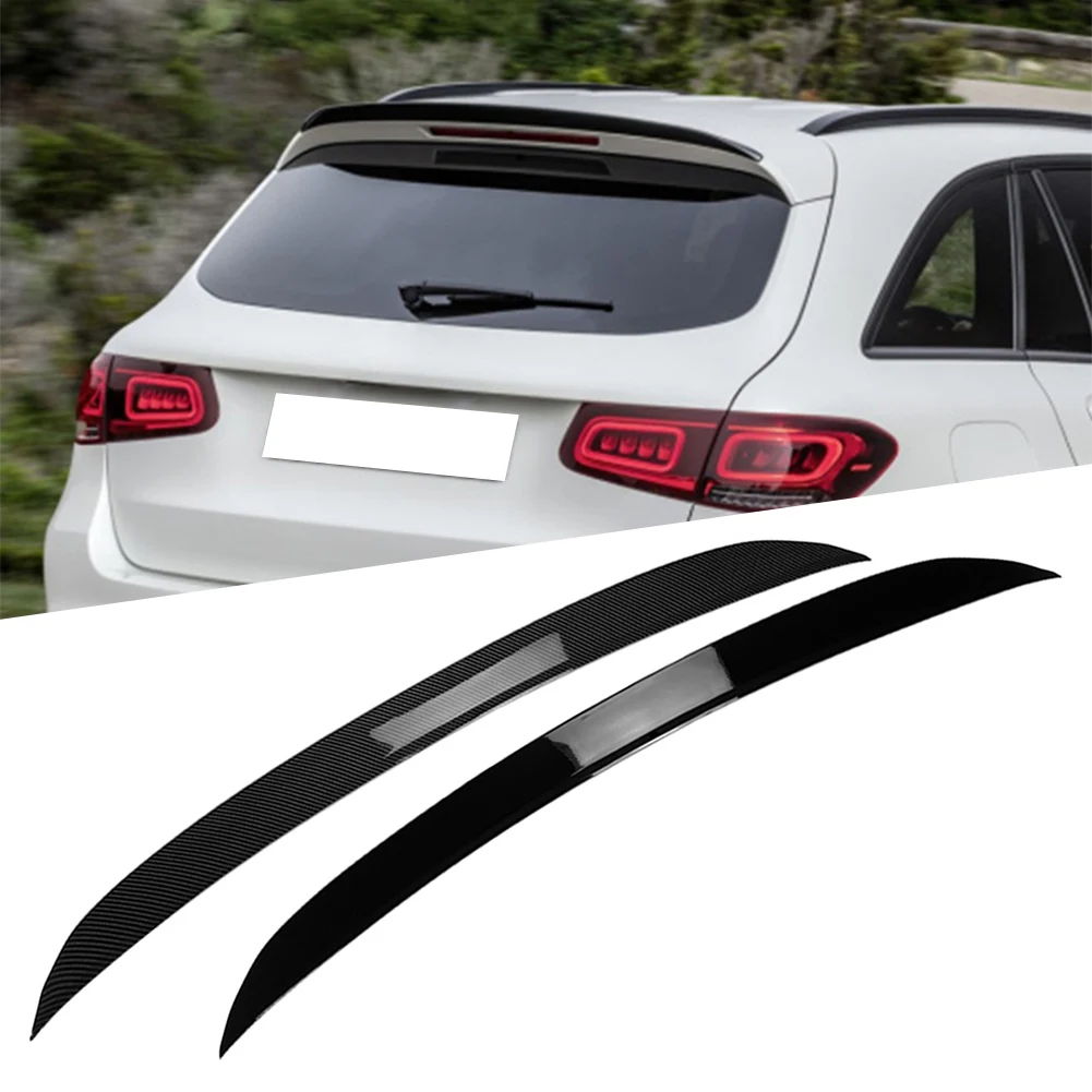 

For Mercedes Benz 2016-2020 GLC-Class X253 Car Rear Roof Spoiler Window Wing Splitter Trim Decor ABS Carbon Fiber / Glossy Black