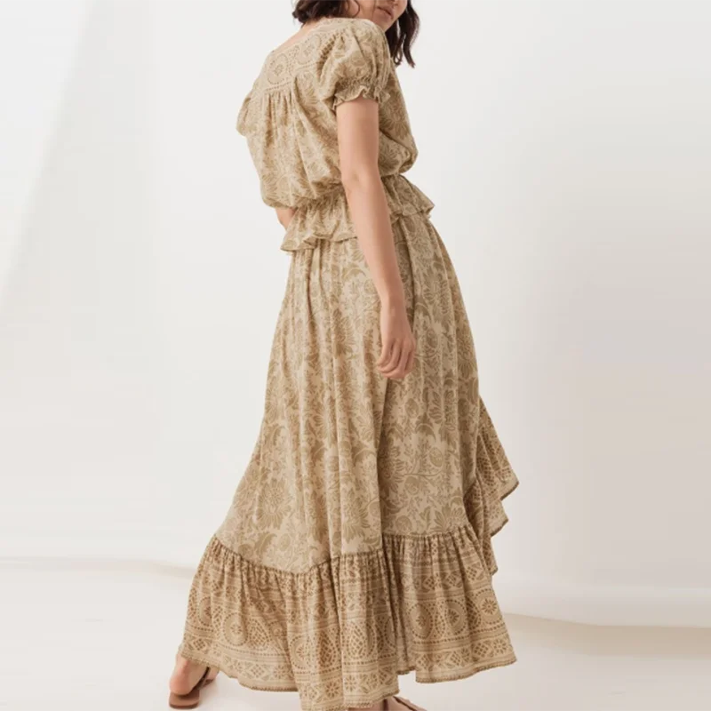 Женский костюм с цветочной вышивкой Heydress белый винтажный эластичный блузкой