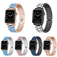compatible with apple watch band 38mm 40mm 42mm 44mm se 123456 drop glue on stainless steel watch bracelets