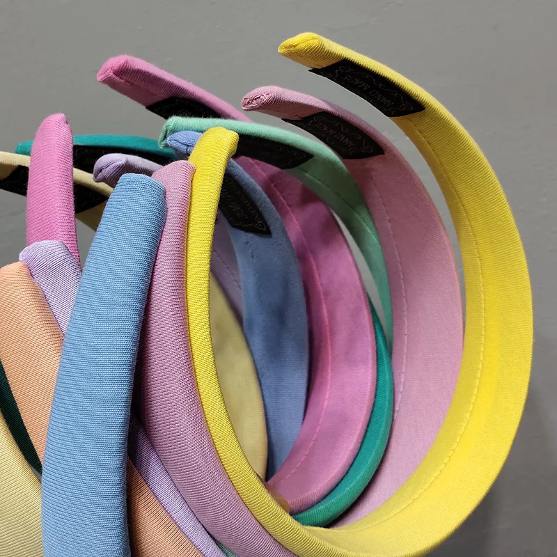 

2021 Solid Color Headband For Women Sponge Padded Hairband Headbands Turban Hairbands Headwear Hair Hoop Girls Hair Accessories