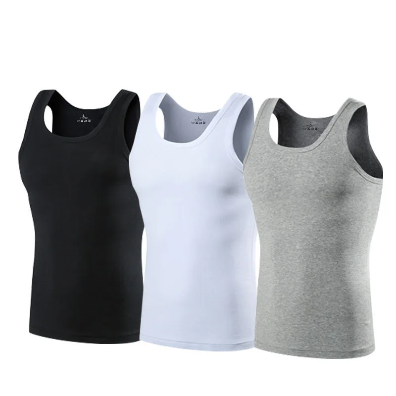 2 шт. 100% хлопок Для мужчин нижняя рубашка сужающаяся к талии футболка