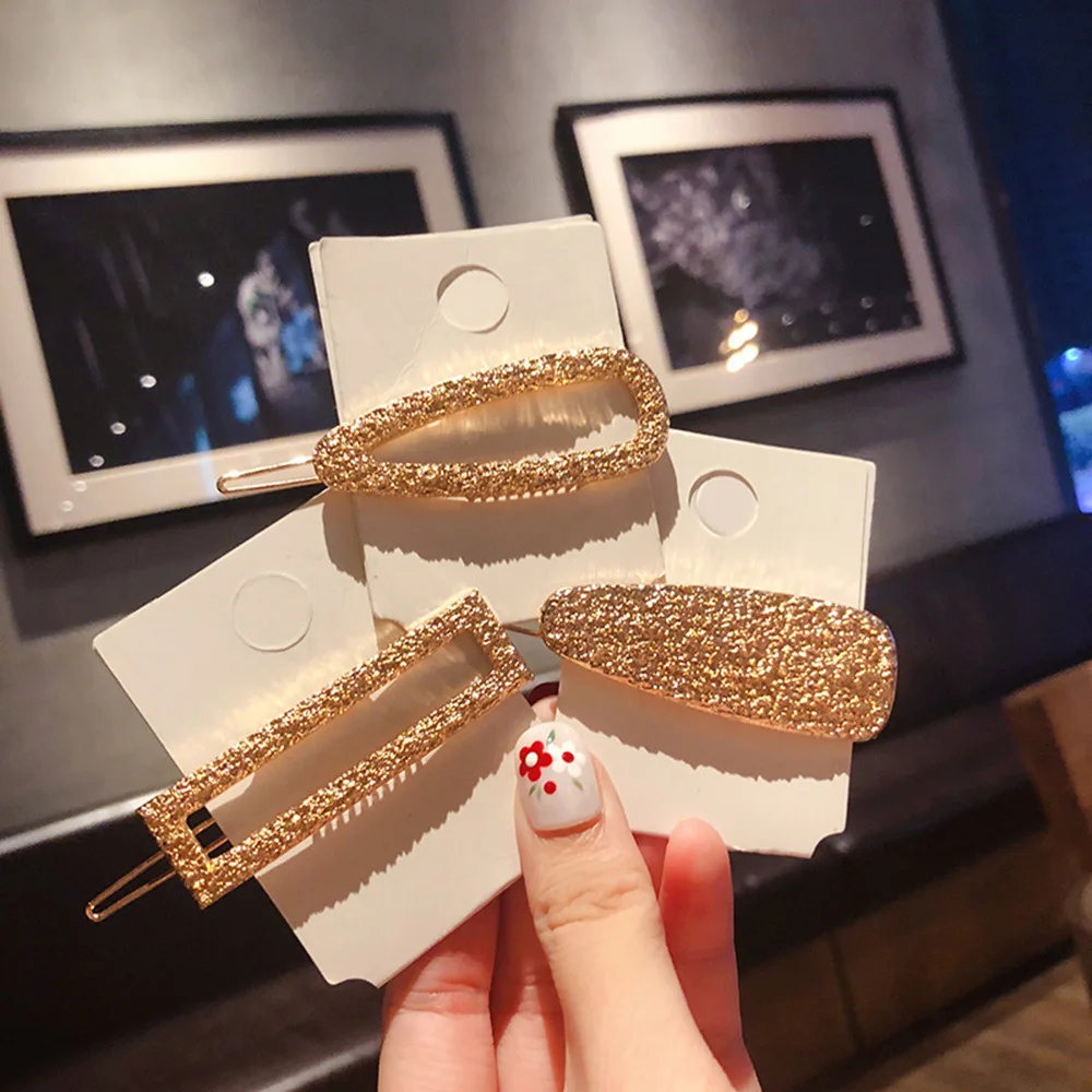 Новинка 2020 модные геометрические зажимы стразы в форме капли для волос