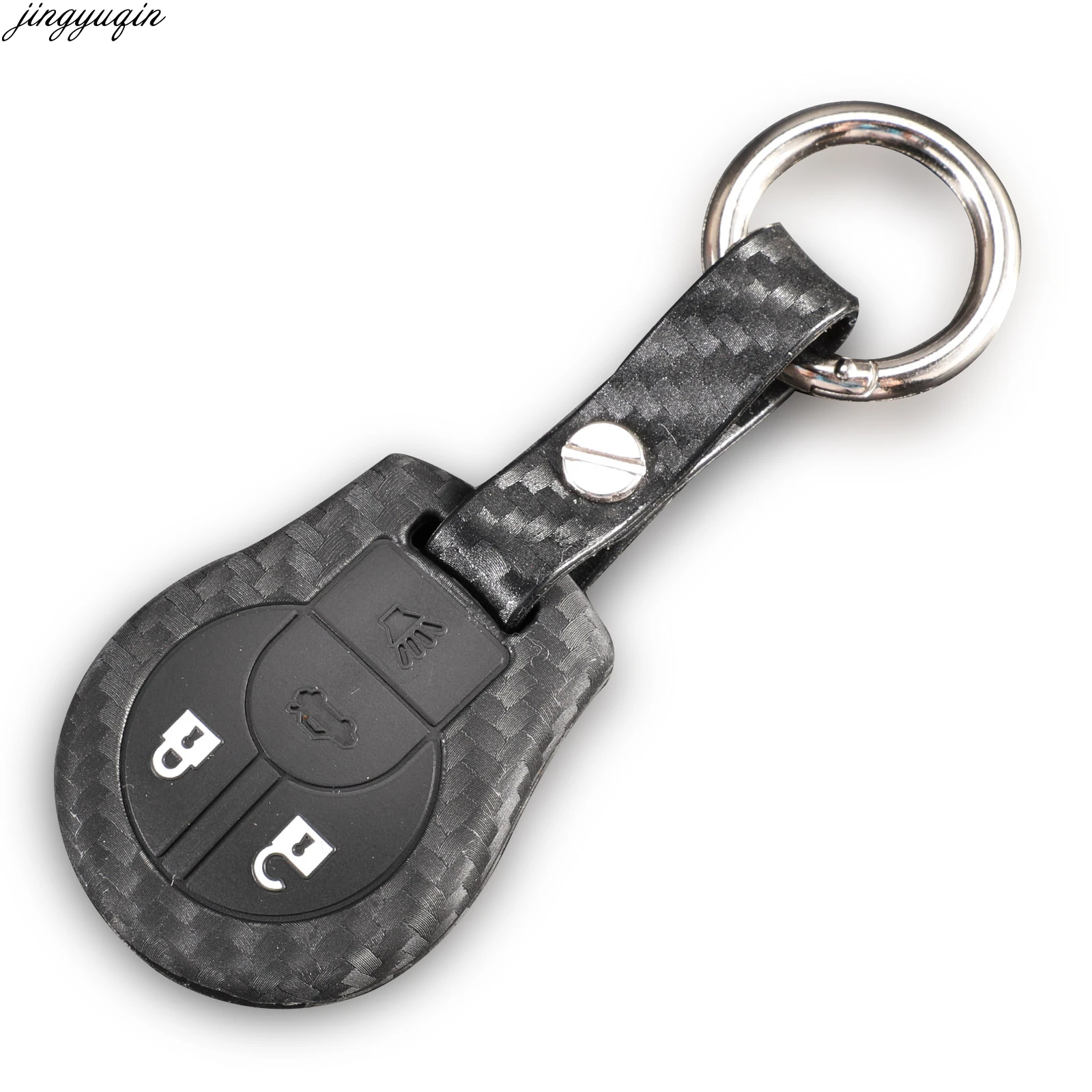 Углеродное волокно силиконовый пульт дистанционного ключа чехол КРЫШКА ДЛЯ Nissan