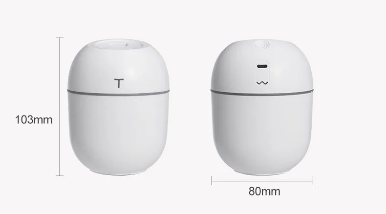 

200ML Mini Air Humidifier Ultrasonic Aroma Essential Oil Aromatherapy Diffuser for Home Car Fogger Mist Maker with Night Lamp