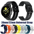 Ремешок силиконовый для Samsung Galaxy Watch 3 Active 2, мягкий браслет для Amazfit BiP GTR GTS HuaWei Watch GT 2, 22 мм 20 мм