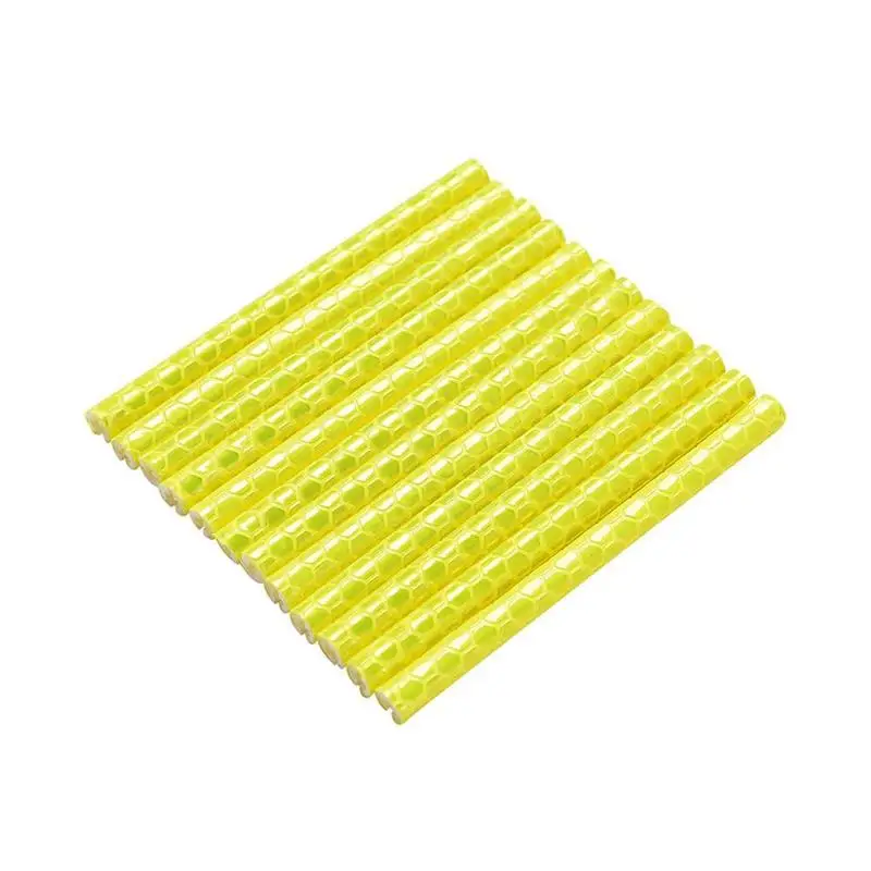 yellow 12 шт. Велосипедное колесо спиц отражатель светоотражающее крепление Предупреждение льная полоса - Цвет: yellow