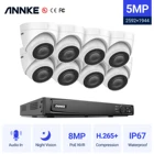 ANNKE 5MP H.265 + 16CH PoE сетевая система безопасности видео 8 шт 2,8 мм объектив IP67 Открытый ip-камеры с питанием по POE Plug  Play PoE камера комплект