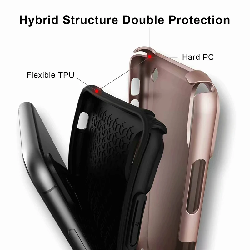 Роскошный ударопрочный Прочный Гибридный бронированный чехол для IPhone 6 6S 7 8 Plus X XR